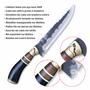 Imagem de Faca Churrasco 8P Inox 3mm Forjada Chifre Preto com Guarda
