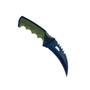 Imagem de Faca Curva Inox Xingu 23Cm Bainha Plastica Karambit Afiada