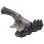 Imagem de Faca de caça decorativa Home 'n Gifts Grey Wolf com suporte