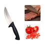 Imagem de Faca Inox Cabo Preto 28cm Carne Churrasco 6" High Quality