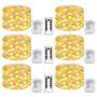 Imagem de Fairy String Lights litogo 10 m 100 LED com controle remoto, pacote com 6