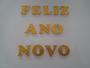 Imagem de Faixa Aplique Decorativo em EVA Feliz Ano Novo Dourado Letras 16cm