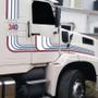 Imagem de Faixa Caminhão Volvo Power 340 1989 Adesivo Branco E Azul