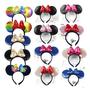 Imagem de Faixa De Cabeça Com Laço De Lantejoulas Da Minnie Mouse, Tamanho Grande, Para Mulheres, Festa,