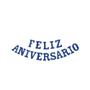 Imagem de Faixa Dec. 12cm Feliz Aniversario Azul Claro