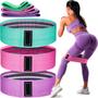 Imagem de Faixa Elástica Exercicios Kit 3 TheraBands para Treino Academia Pilates Fisioterapia 3 Resistencias Mini Band Yoga Alongamento Recuperação
