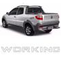 Imagem de Faixa Traseira Fiat Strada Working Adesivo Cinza Decorativo