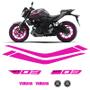 Imagem de Faixas Yamaha Mt-03 2019/2020 Adesivo Rosa/pink Refletivo