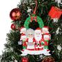 Imagem de Família de 6 enfeites de Natal personalizados Papai Noel & Sra. Claus Plus 4 Elfos Presente de Enfeite de Natal para avós netos