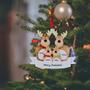 Imagem de Família rena de 4 ornamentos de Natal personalizados - Família de quatro enfeites de árvore de Natal 2022 - Nosso Primeiro Ornamento Natal Juntos - Presentes de Lembrança Única para pais, avós, amigos