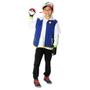 Imagem de Fantasia Ash Pokémon Anime cosplay infantil kit 2 itens
