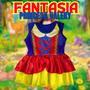 Imagem de Fantasia Bebê Infantil  Princesa Valery Colorida Feita 100% Em Poliéster Para Menina Para Crianças