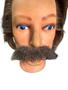 Imagem de Fantasia Bigode Falso castanho com preto grosso + cola 10ml