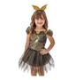 Imagem de Fantasia Bruxa Bruxinha Dourada Infantil Festas Halloween + Tiara