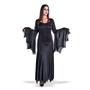 Imagem de Fantasia Bruxa Mortícia Adulto Família Addams Feiticeira Vestido Longo Morgana Cosplay Halloween Festa de Terror Noite Zumbi