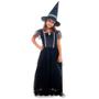 Imagem de Fantasia Bruxa Vestido Preto de Luxo Infantil de Halloween