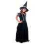 Imagem de Fantasia Bruxa Vestido Preto de Luxo Infantil de Halloween