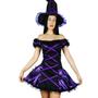 Imagem de Fantasia Bruxa Vestido Trançado Luxo Festa Halloween Evento