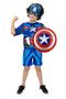 Imagem de Fantasia Capitão America Com Escudo E Máscara Infantil Heroi