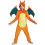 Imagem de Fantasia charizard para crianças, traje oficial Pokemon Com Capuz, Tamanho Infantil Grande (10-12)