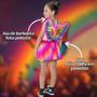 Imagem de Fantasia Com Asa E Tutu Fada Arco-iris Para Menina Infantil Colorida Criança Toymaster