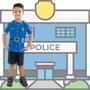 Imagem de Fantasia Criança Policia Camiseta Bermuda Policial Festa 2 a 8 anos