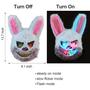 Imagem de Fantasia de Halloween ZONESTA Purge Mask Light Up Scary Rabbit