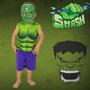 Imagem de Fantasia De Hulk Super Herói Verde Divertida Com Mascara