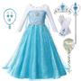 Imagem de Fantasia de Princesa Elsa e Anna (Frozen) para Meninas - Vestido para Festa de Halloween