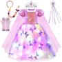 Imagem de Fantasia de Princesa Iluminada Gorkonpy - Vestido para Meninas de 3 a 4 Anos