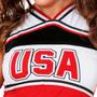 Imagem de Fantasia Feminina Adulta Carnaval e Festas Vestido Líder de Torcida USA Cheerleaders Americana