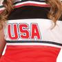 Imagem de Fantasia Feminina Plus Size Carnaval e Festas Vestido Líder de Torcida USA Cheerleaders Americana