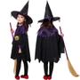 Imagem de Fantasia Halloween Infantil de Bruxa Luxuosa Capa e Chapéu