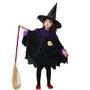 Imagem de Fantasia Halloween Infantil de Bruxa Luxuosa Capa e Chapéu