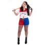 Imagem de Fantasia Harlequin Adulta com Camiseta Shorts e Cinto