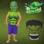 Imagem de Fantasia Herói Verde Com Mascara Hulk De Menino