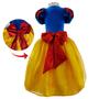 Imagem de Fantasia Infantil Branca de Neve Princesa de Luxo Com Tiara