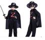 Imagem de Fantasia infantil Capa zorro vampiro bruxo ou bruxa preta