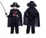Imagem de Fantasia infantil Capa zorro vampiro bruxo ou bruxa preta