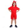 Imagem de Fantasia Infantil Diabinho Vermelho com Capuz Halloween