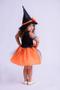 Imagem de Fantasia infantil halloween menina abóbora vestido 08 ao 14 com chapéu