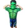 Imagem de Fantasia Infantil Herói Hulk Curto Com Enchimento C/ Máscara