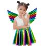 Imagem de Fantasia Infantil Meninas Princesa Fada Infantil Fadinha Top Brilhante Carnaval Festas Colorido Estrelinha Confortavel