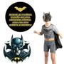 Imagem de Fantasia Infantil Menino Batman Super Herói Dc Luxo Com Máscara E Capa Roupa Original 