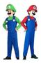 Imagem de Fantasia Infantil Super Mario Bros Luxo Mario / Luigi Menino