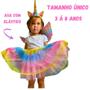 Imagem de Fantasia Infantil Unicórnio Asa + Saia + Tiara - Menina Carnaval Saia De Tule Com Glitter Bloquinho Princesa Colorida