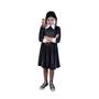 Imagem de Fantasia Infantil Wandinha Vestido Halloween Carnaval Tam P