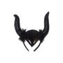Imagem de Fantasia Kit Malevola Rainha Bruxa Ma Capa Tiara Meia Halloween Feiticeira Cosplay Carnaval Festa