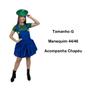 Imagem de Fantasia Luigi Bros Feminina Adulta Cosplay