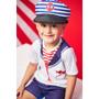 Imagem de Fantasia Marinheiro Infantil Menino Roupa Carnaval com Cap